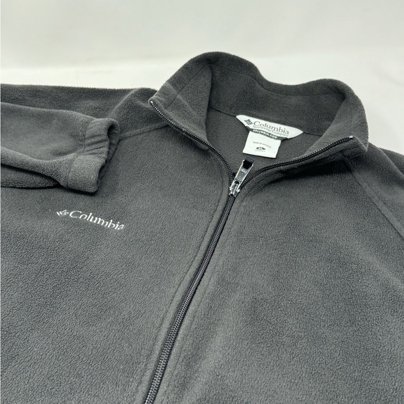 Columbia Women’s Fleece Full Zip Mock Neck Chest Logo Jacket Black Sz XL Q6 - Picture 3 of 5